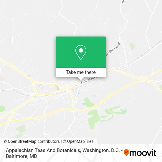 Appalachian Teas And Botanicals map