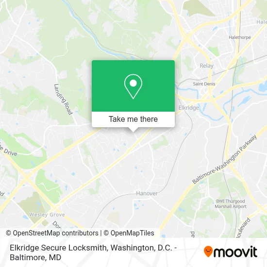 Elkridge Secure Locksmith map