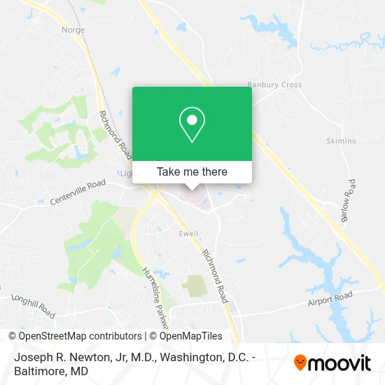 Joseph R. Newton, Jr, M.D. map