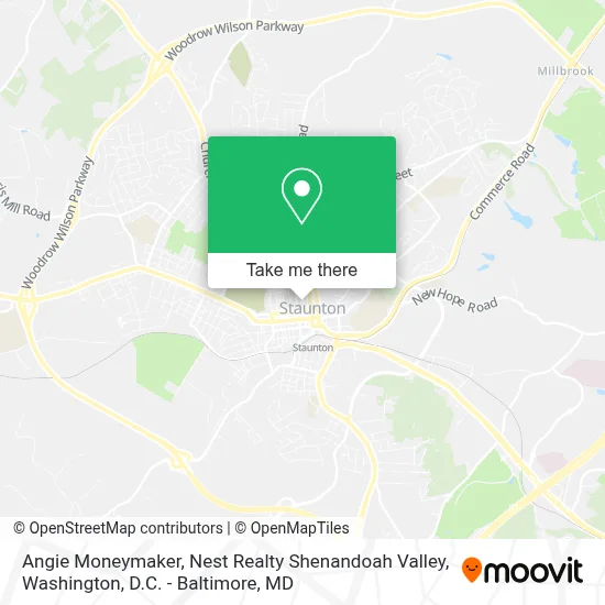 Angie Moneymaker, Nest Realty Shenandoah Valley map