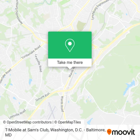 T-Mobile at Sam's Club map