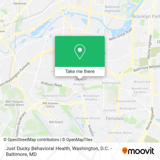 Just Ducky Behavioral Health map