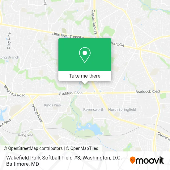 Wakefield Park Softball Field #3 map
