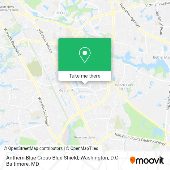 Anthem Blue Cross Blue Shield map