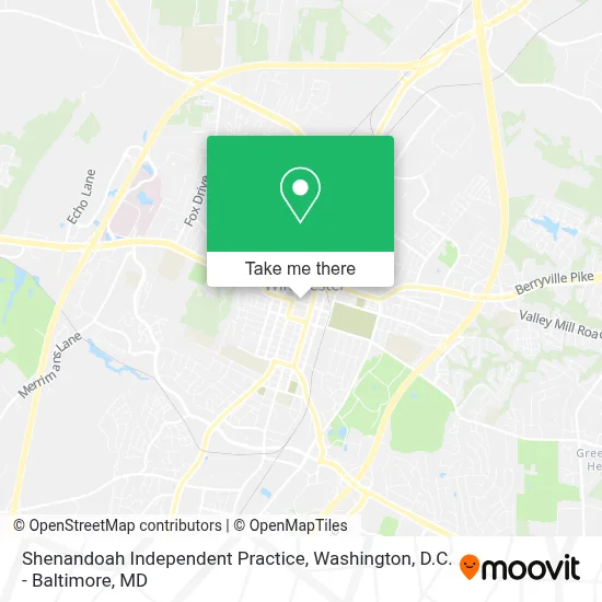 Shenandoah Independent Practice map