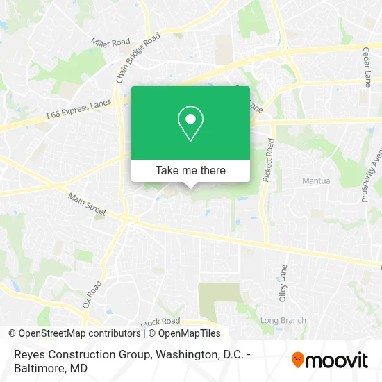 Reyes Construction Group map