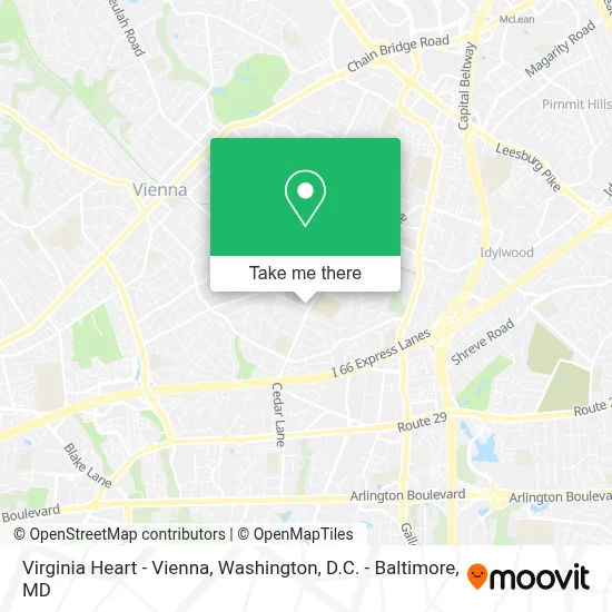 Virginia Heart - Vienna map