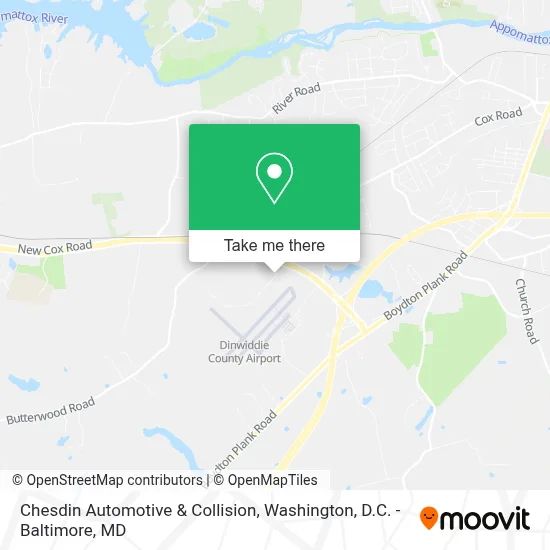 Chesdin Automotive & Collision map