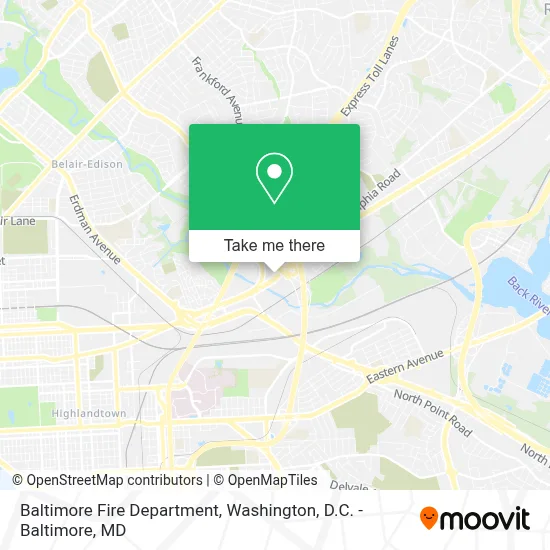 Baltimore Fire Department map