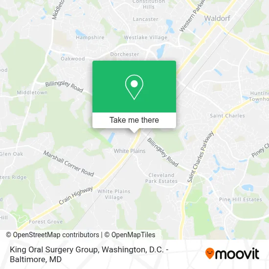 King Oral Surgery Group map