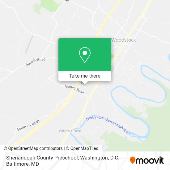 Shenandoah County Preschool map