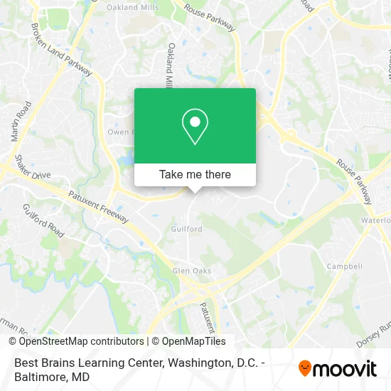 Best Brains Learning Center map