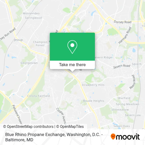 Blue Rhino Propane Exchange map