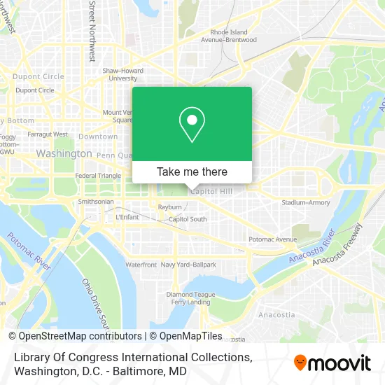 Library Of Congress International Collections map