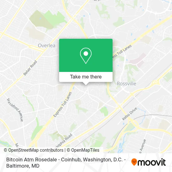 Bitcoin Atm Rosedale - Coinhub map