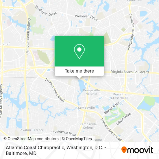 Atlantic Coast Chiropractic map