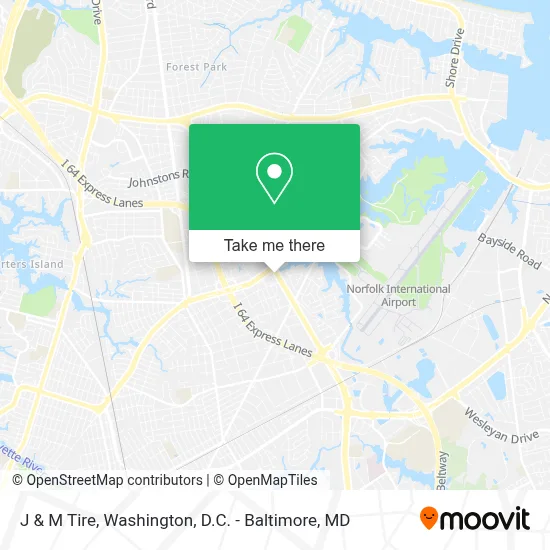 J & M Tire map