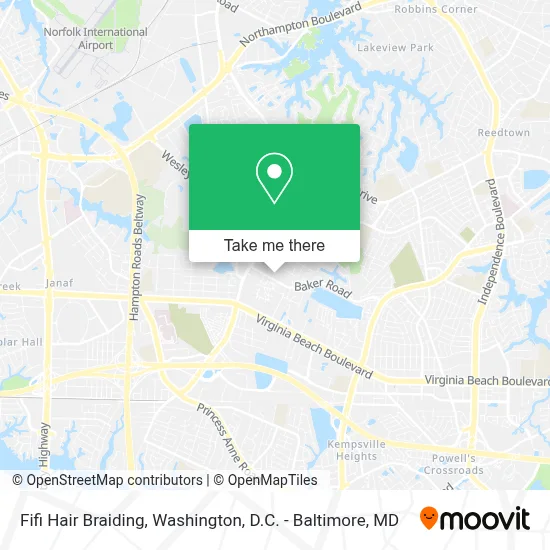 Fifi Hair Braiding map