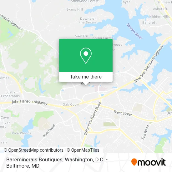 Bareminerals Boutiques map