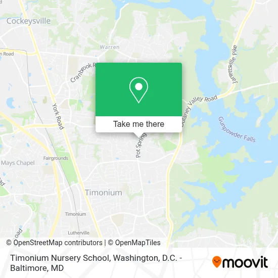 Timonium Nursery School map