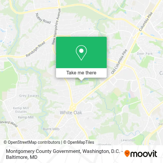 Montgomery County Government map