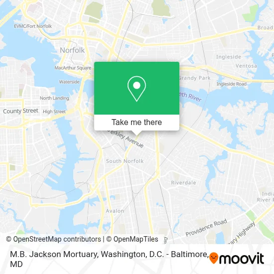 M.B. Jackson Mortuary map