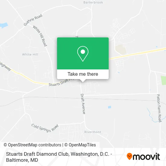 Stuarts Draft Diamond Club map