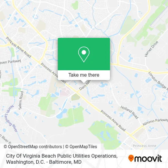 City Of Virginia Beach Public Utilities Operations map