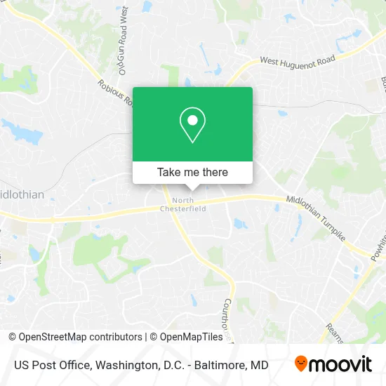 Us Post Office map
