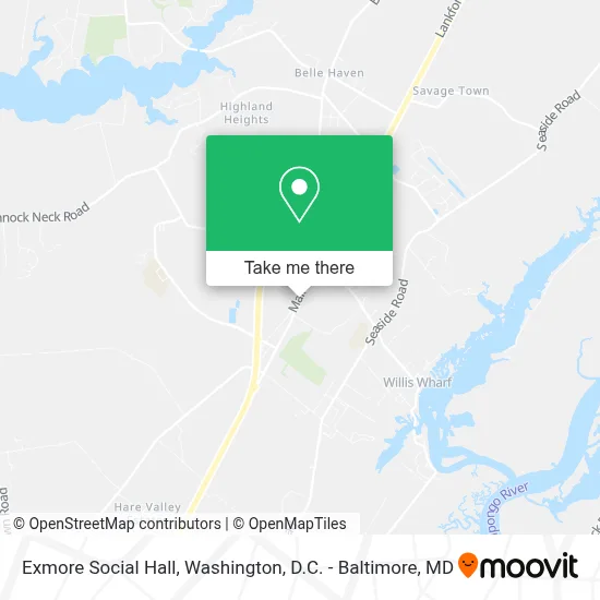 Exmore Social Hall map