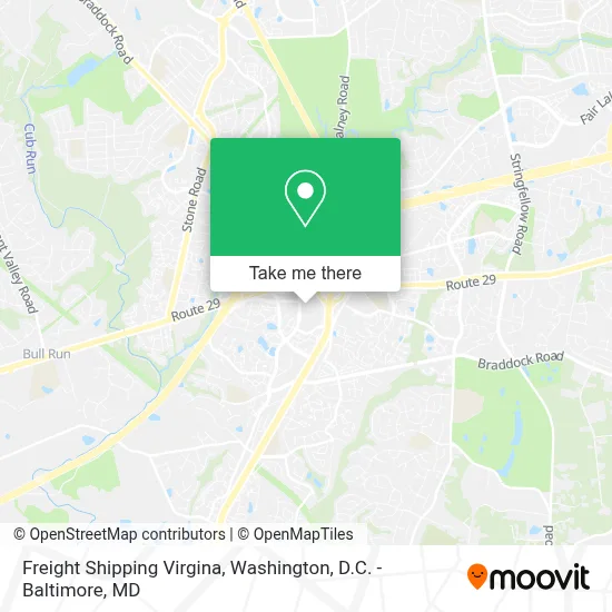 Freight Shipping Virgina map