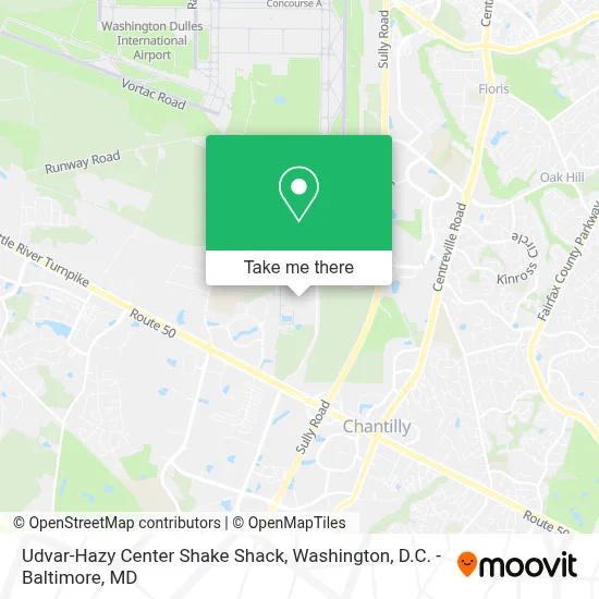 Udvar-Hazy Center Shake Shack map
