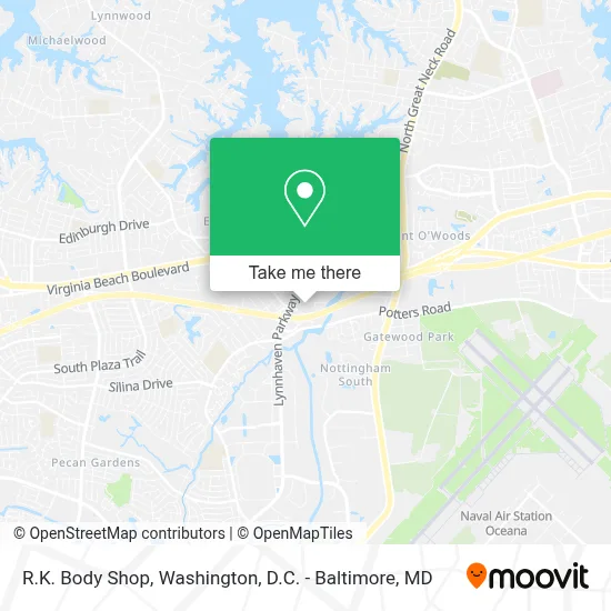 R.K. Body Shop map