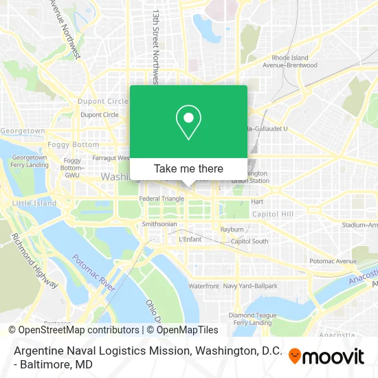 Argentine Naval Logistics Mission map