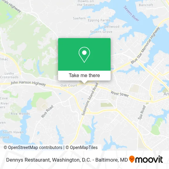 Dennys Restaurant map