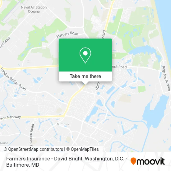 Farmers Insurance - David Bright map