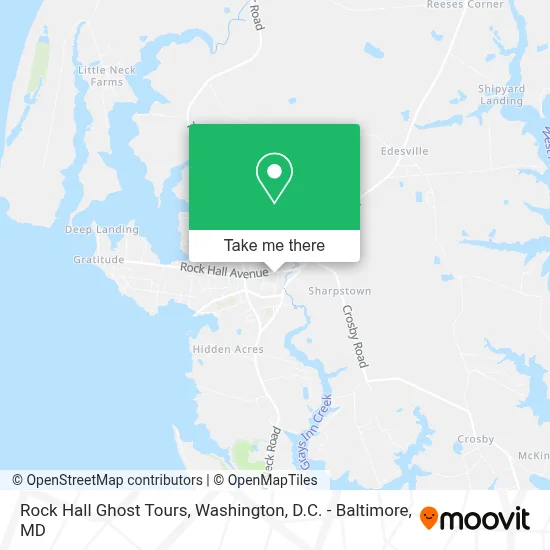 Rock Hall Ghost Tours map