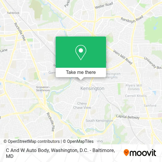 C And W Auto Body map