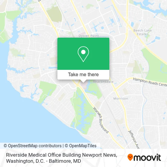 Riverside Medical Office Building Newport News map