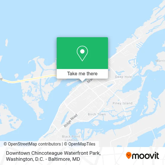 Downtown Chincoteague Waterfront Park map