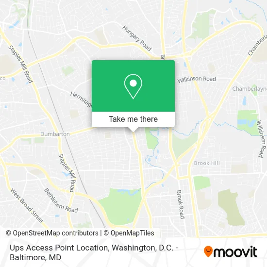 Ups Access Point Location map