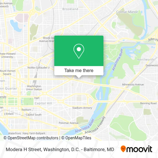 Modera H Street map