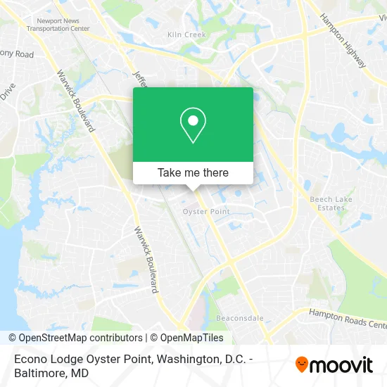 Econo Lodge Oyster Point map