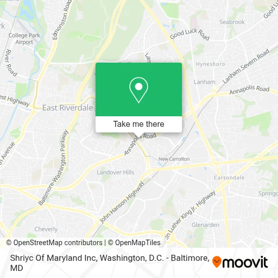 Shriyc Of Maryland Inc map