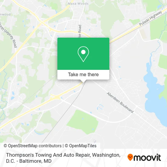 Thompson's Towing And Auto Repair map