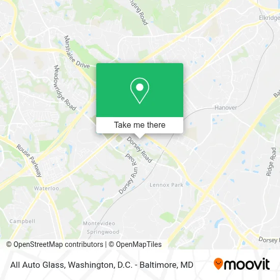 All Auto Glass map