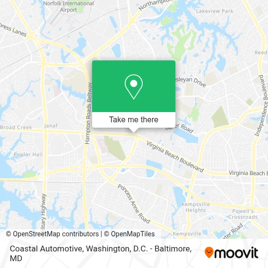 Coastal Automotive map