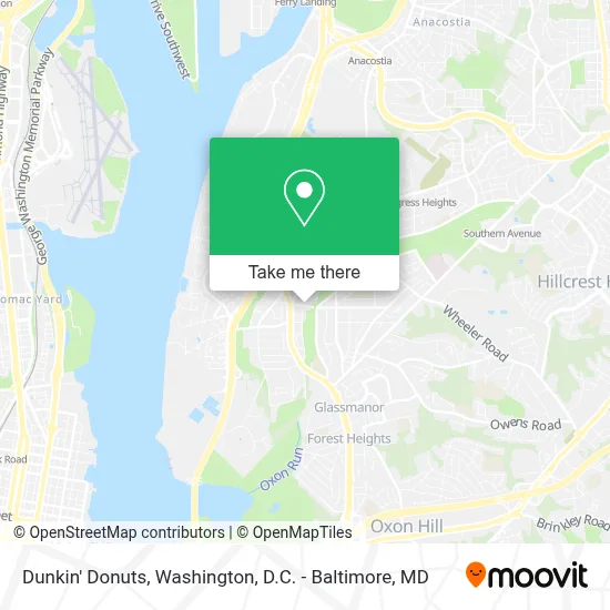 Dunkin' Donuts map