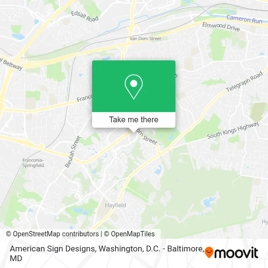 American Sign Designs map