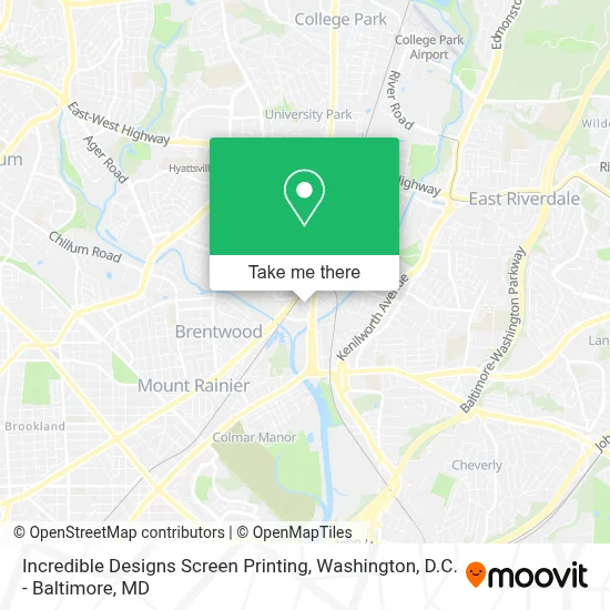 Incredible Designs Screen Printing map